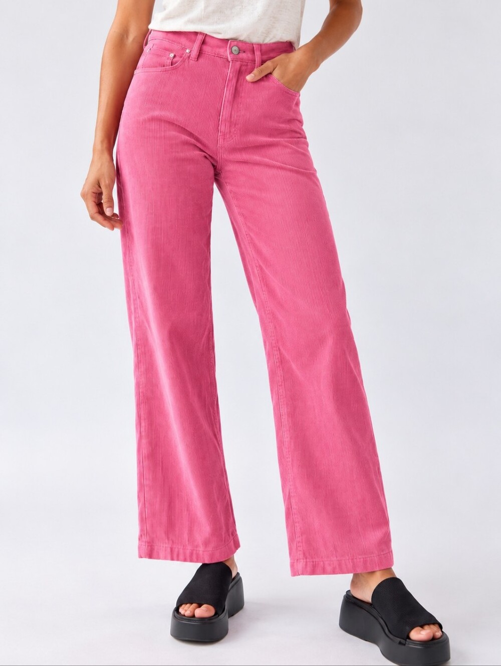 ❤️ URBAN OUTFITTERS BDG CORDUROY HIGH AND WIDE LEG ANKLE PANTS / JEANS, 2 (26)